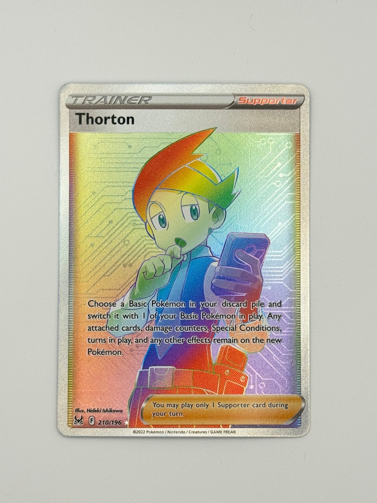 Thorton (Secret) - SWSH11: Lost Origin 210/196 Secret Rare NM