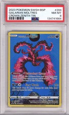 Pokemon Sword & Shield Silver Tempest Galarian Moltres Crown Zenith Tin PSA Near