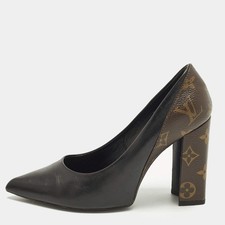 Louis Vuitton Cherie Size 37.5 BrownBlack Can...