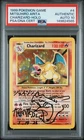 1999 POKEMON BASE SET UNLIMITED ARITA SIGNED #4 CHARIZARD-HOLO PSA AUTH AUTO 10