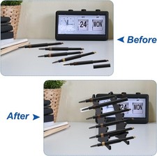 Z89 Plastic Pen Holder, 6 Slot Acrylic Pen Display Stand, Eyebrow Pen Rack, Make