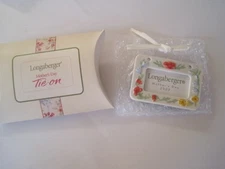 LONGABERGER TIE-ON W/ Ribbon & Package Mother's Day 2001
