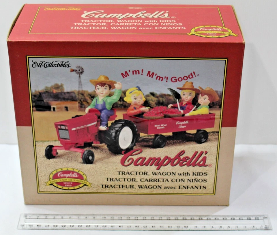 Campbell's Tractor Wagon with Kids ERTL Collectibles 1998 Soup Company Figurines - Image 2 of 4