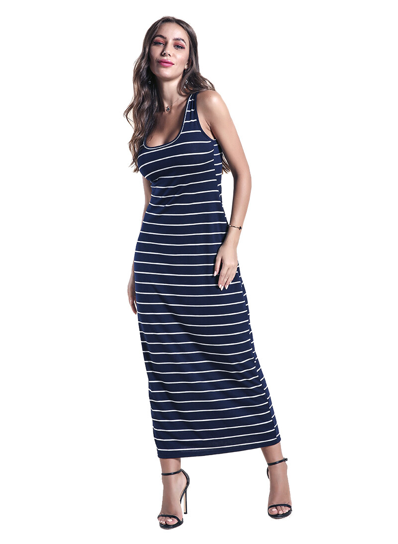 striped t shirt maxi dress
