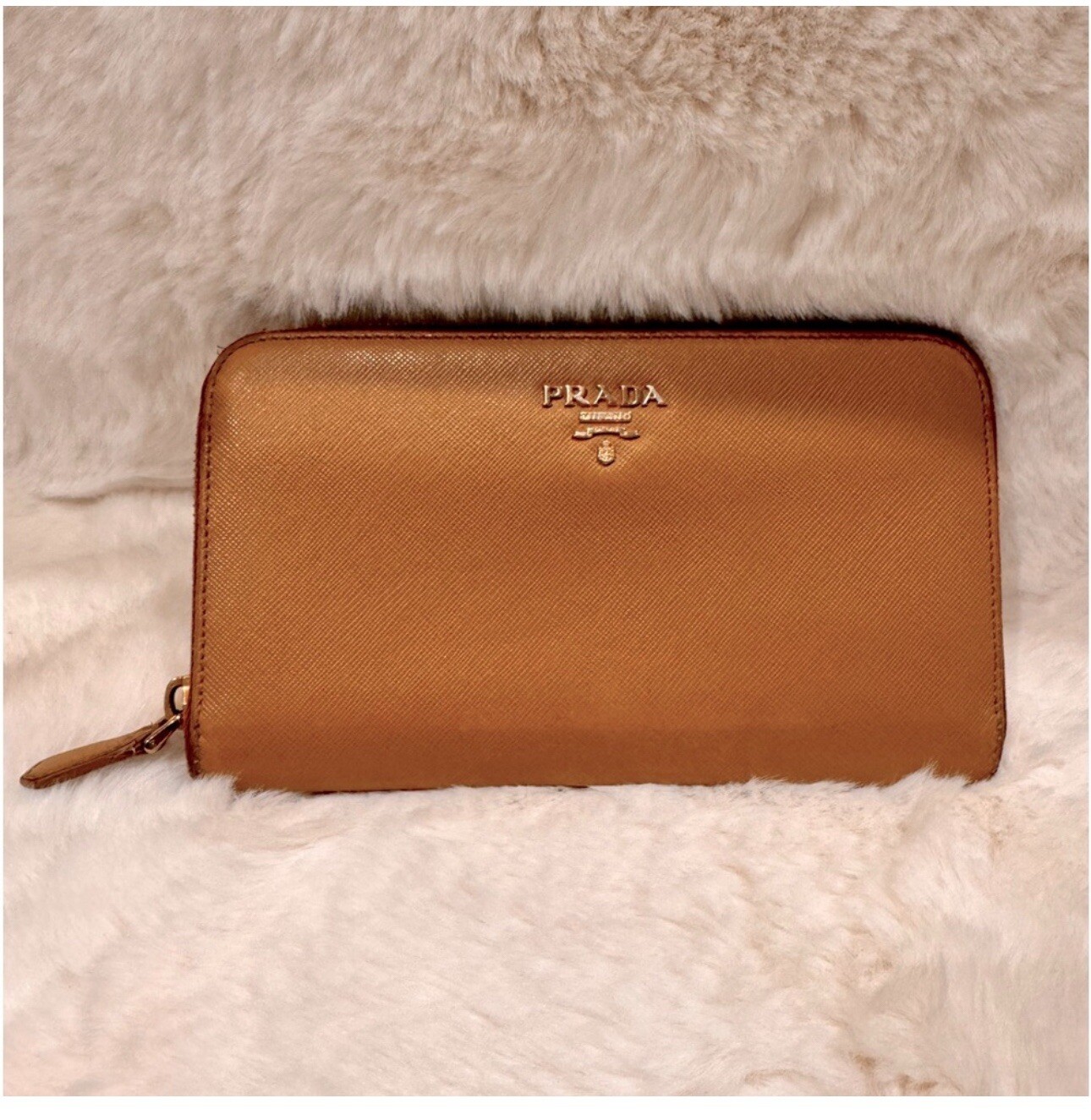 Prada Women's Saffiano Leather Long Wallet with Metal Embossed Logo-image