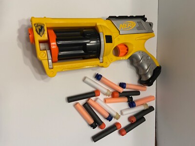 2004 Hasbro Nerf N Strike Maverick Rev 6 Dart Gun Blaster Works Tested
