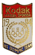 Olympics 1984 Los Angeles United States Olympic Committee Kodak Sponsor Pin