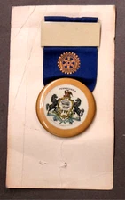 1930s PENNSYLVANIA ROTARY INT'L 1.75" celluloid ribbon badge pinback button +