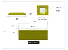 Cutting Edge fits Komatsu 195-71-11654