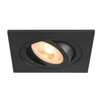 SLV 1007378 NEW TRIA 75 Deckeneinbauleuchte für GU10, IP 20, schwarz - Bild 1 von 4