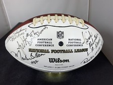 Merlin Olsen Isiah Robertson Vince Ferragamo, Jen Welter Autograph Football