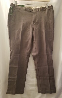 Eddie Bauer Pants Vashon Fit Women Sz 10 Olive Green Ankle Length Mid Rise