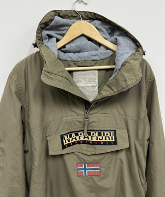 Napapijri Rainforest Anorak Jacket Fleece Lined Men's Size S