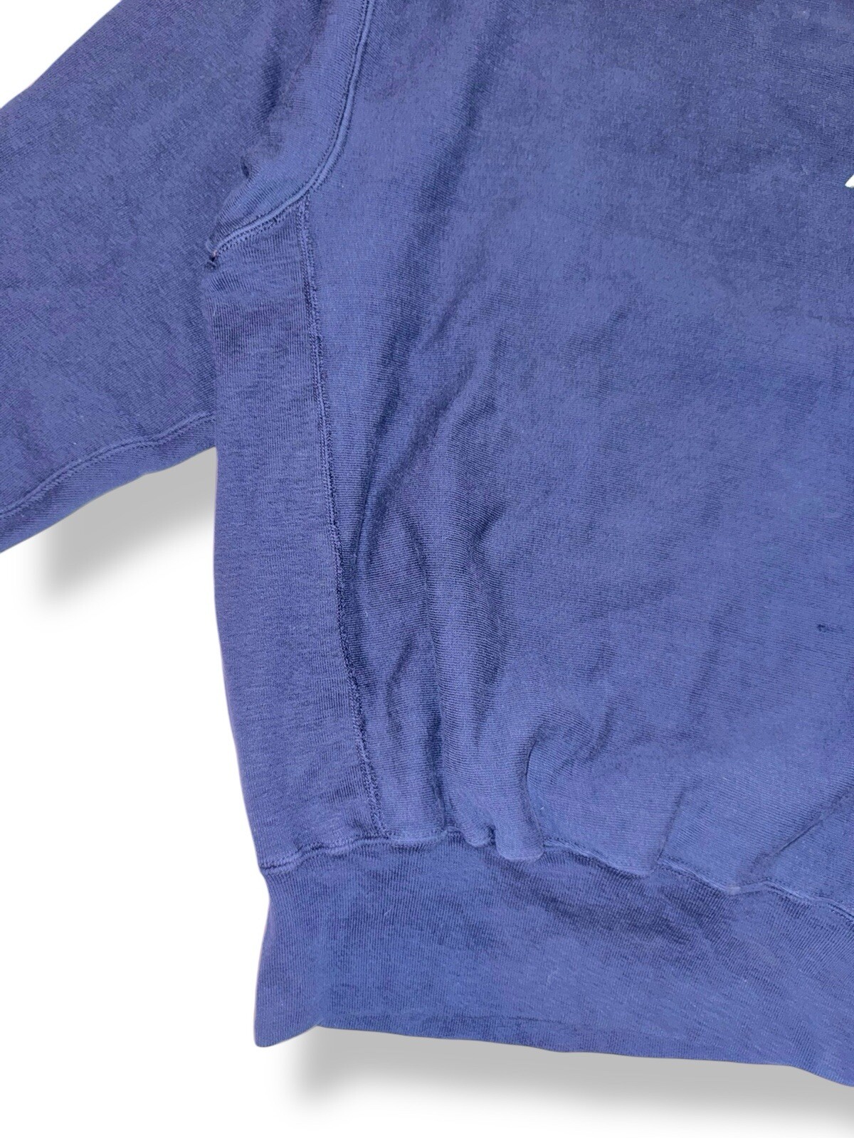 vtg 60s CHAMPION Reverse Weave Sweatshirt USA Blue Tag Rice Football Team Issue image 3