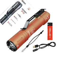 ACEBEAM P15 Defender Switchable EDC Tactical Flashlight Orange 1700 Lm w/ Batter