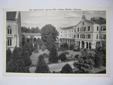 SPRING HILL COLLEGE QUADRANGLE POSTCARD MOBILE AL ALABAMA 1941 ALA