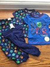 Free Style Boys 4 Pc Pajamas Sleepwear Set- Size 4 - Monsters