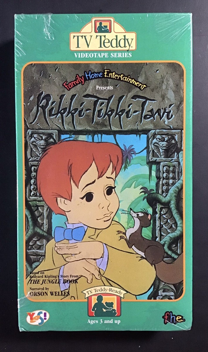 TV TEDDY VHS Rikki-Tikki-Tavi The Jungle Book Sstory Narrated