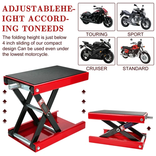 Motorcycle Center Scissor Lift Jack1100lbs/500kg, Motorbike Stand, Steel Repair - Picture 10 of 12