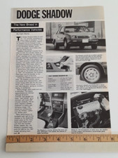 1987 Dodge Shadow Es Turbo Original Article