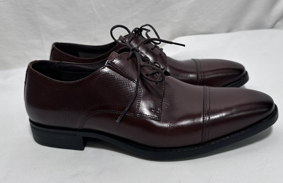 Section X Men’s Brown Leather Lace Up Oxford Dress Shoes Section X Men Oxford Shoes Derby Brogue 8M Lace Up Dressy  main image 3