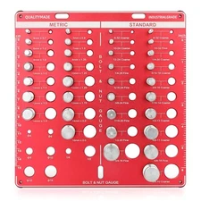 Standard and Metric Nut & Bolt 34 Thread Checker Bolt and Nut Identifier Gauge