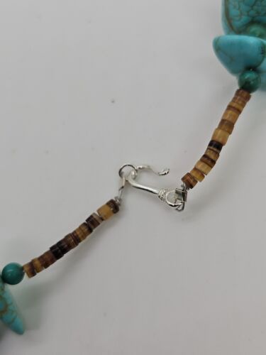 Santo Domingo Kewa Turquoise & Shell Heishi Necklace - Picture 4 of 5