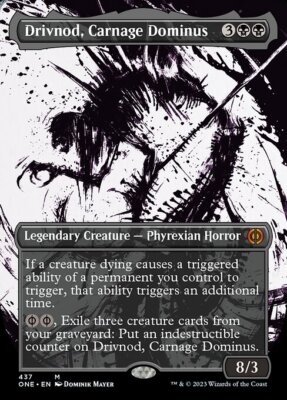 MTG DRIVNOD, CARNAGE DOMINUS 437 FOIL EXC COMPLETE DOMINUS CARNEFICINA ONE X EN