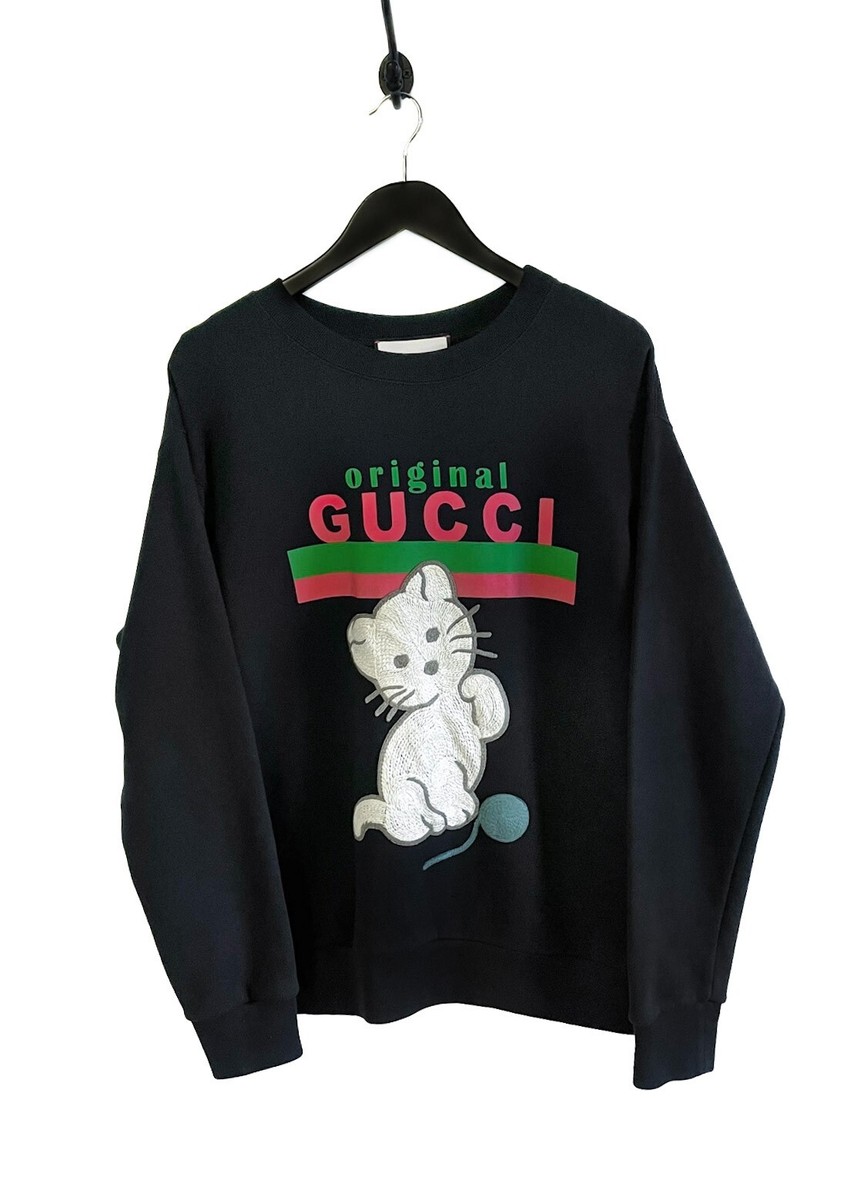 Gucci Black Original Gucci Cat Sweatshirt -XSMALL | eBay