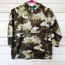 Kids CHILDRENS PLACE Small 5-6 Camo 1/2 zip Hooded Windbreaker Jacket