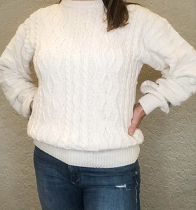 slouchy cable knit sweater