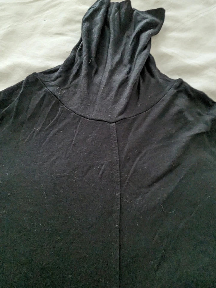 Rag & Bone Base Turtleneck Black Pima Cotton Women Extra Small Normcore - Image 4 of 4