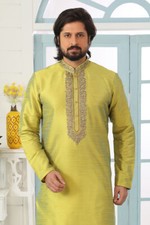 Mens Designer Wedding Bollywood Ethnic Wear Embroidered Kurta Payjama From India