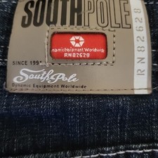 Southpole Shorts Boy 5 Black Y2K Baggy Denim Pockets Bermuda Flat Front VGT
