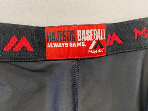 Majestic Baseball Compression Base Layer Shorts Black Stretch Size 28 - Picture 4 of 4