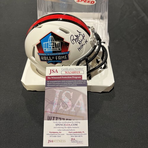 Robert Brazile Houson Oilers HOF 2018 signierter Auto Mini Helm ~ JSA COA - Bild 1 von 5