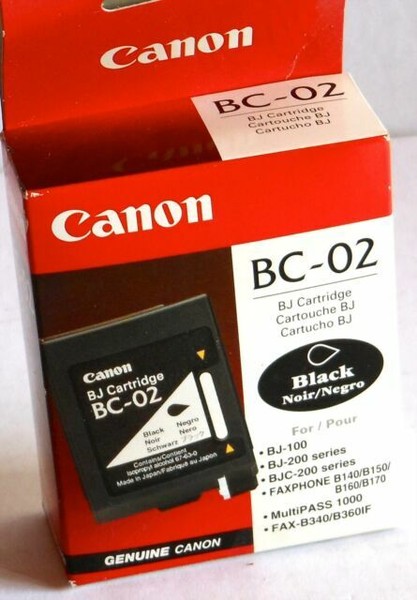 Canon Bc-02 Ink Cartridge - Black for sale online | eBay