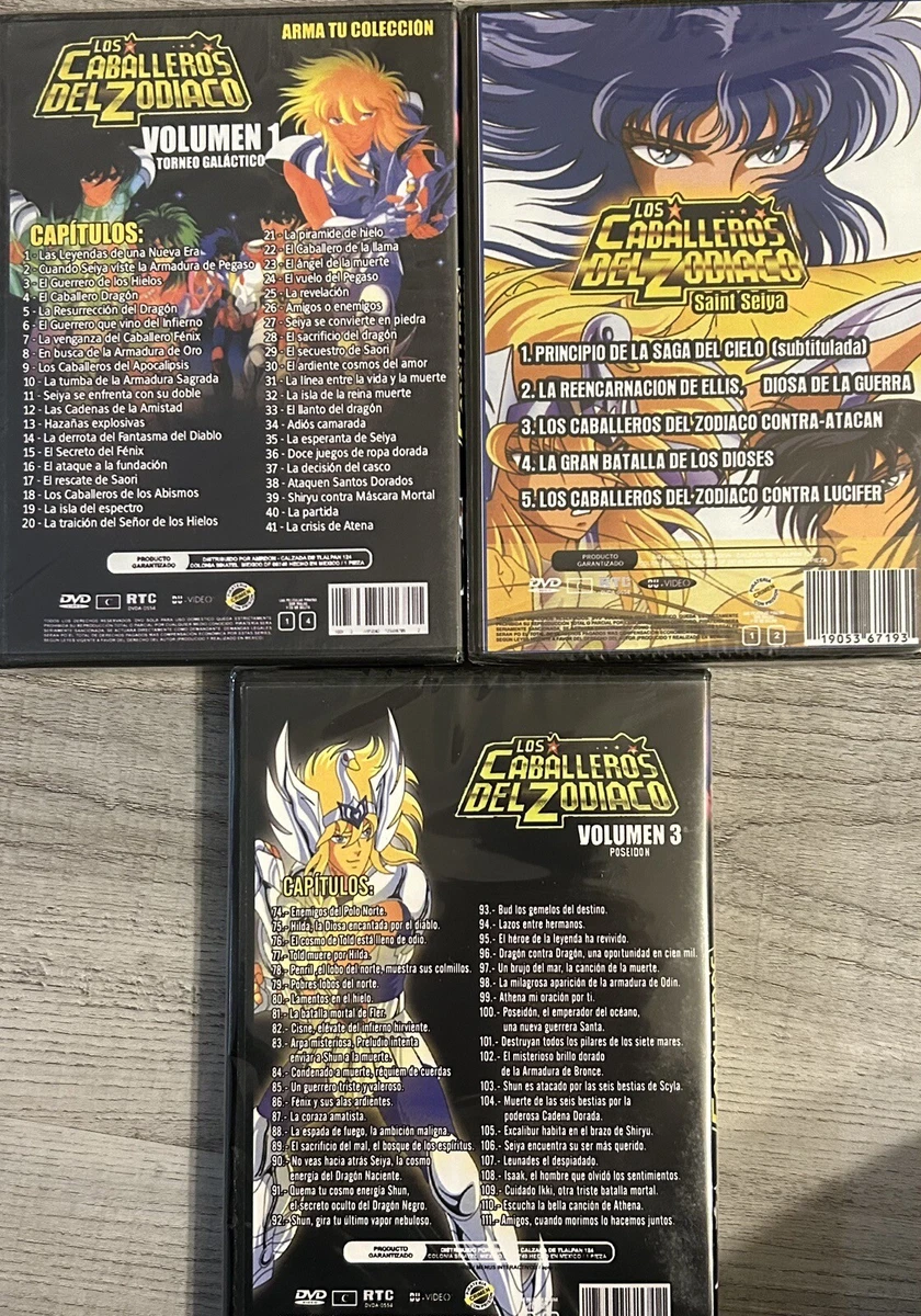 Los Caballeros Del Zodiaco DVD 83 CAPITULOS Español Latino Saint Seiya |  eBay