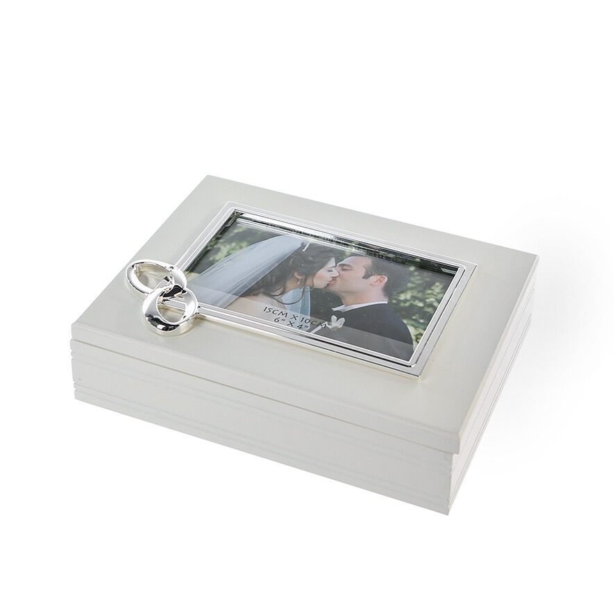Casablanca aufbewa hrungsbox matrimonio mdf met.10 x 15 cm bianco argento, interno sto migliore marca Casablanca aufbewa hrungsbox matrimonio mdf met.10 x x x 15 cm bianco argento, interno sto negozio di vendita outlet