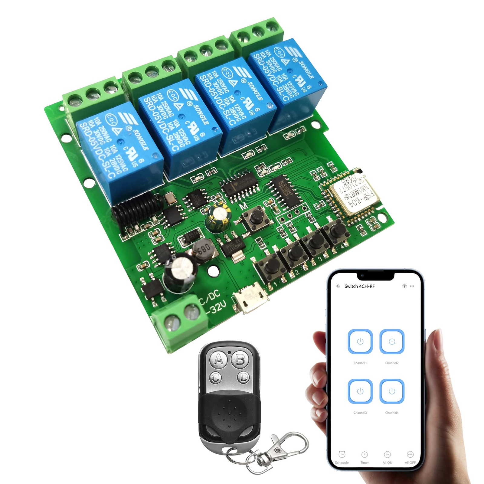 Jane Eyre Modulo Relè Smart WiFi: Rendi Domotico il tuo Cancello 4CH