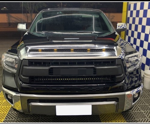 Front Grille Radiator Mesh Fits For Tundra 2014-2018 W/O Light Matte Black - Picture 11 of 12
