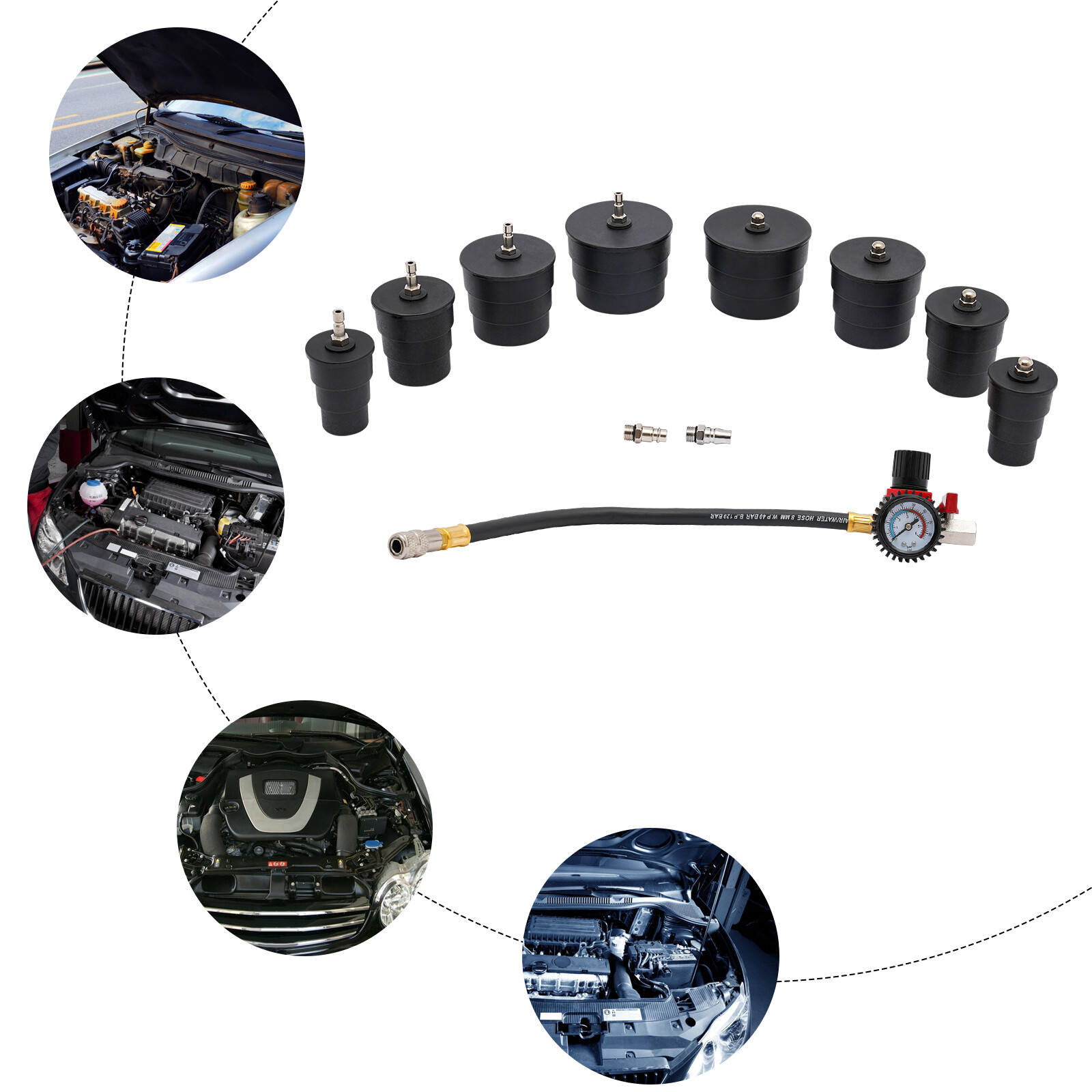 Turbo System Leakage Tester Turbocharger Air Pressure Boost Leak Test