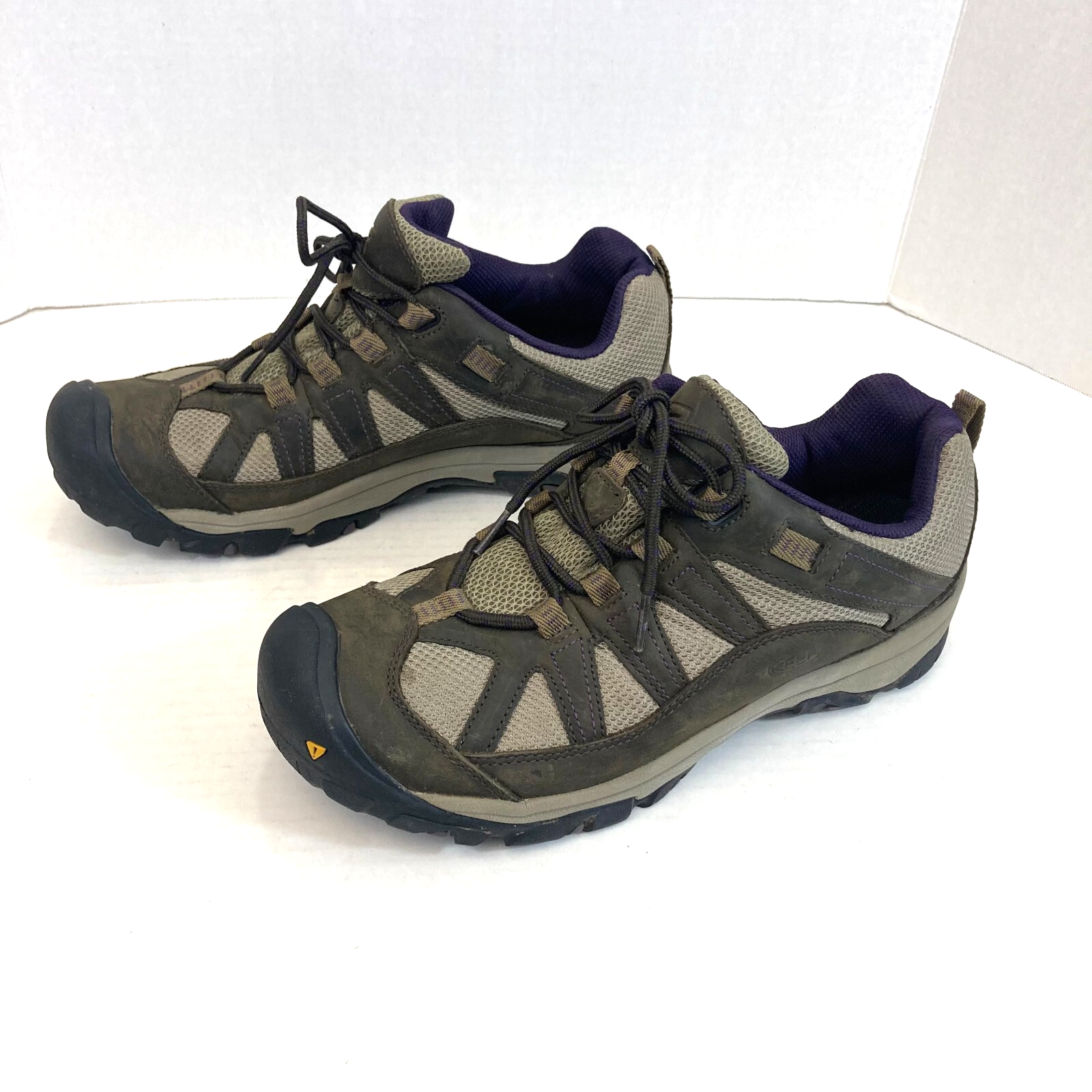 Scarpe da trekking Keen in pelle donna 11 (42) marrone viola stringate outdoor trail