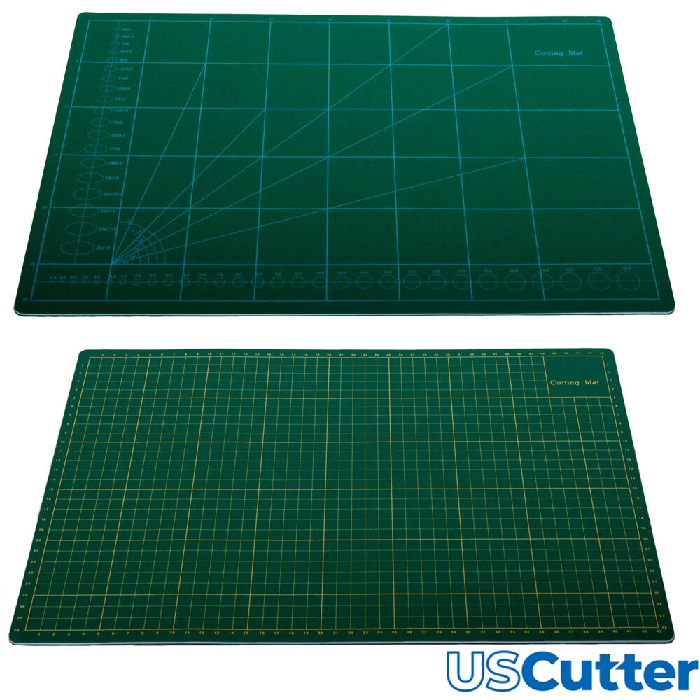 Alfombrilla De Corte Autocurativa A2 4 Mm 3 Capas – Verde, Impresa Por Ambos Lados, Antideslizante Para Manualidades Y Patchwork