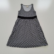 MICHAEL By Michael Kors Knit Sleeveless Dress Black White Size S