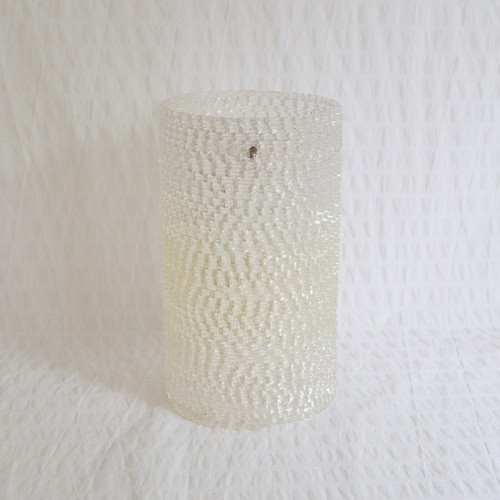 Vintage Lampshade Mid Century Retro MCM, Spaghetti Spun Plastic Drum Cylinder - Picture 2 of 7