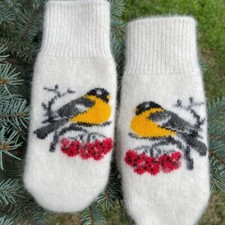 100 Pure wool mittens - Women , Christmas mittens for women's