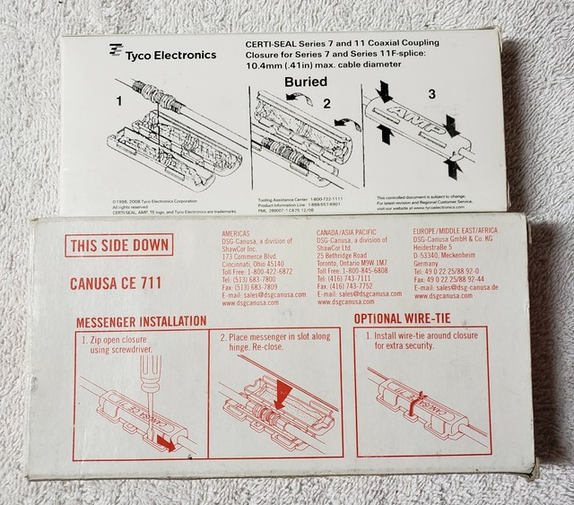 Brand New Gel RG7/RG11 Coaxial Splice Enclosure (Buried or Aerial) eBay