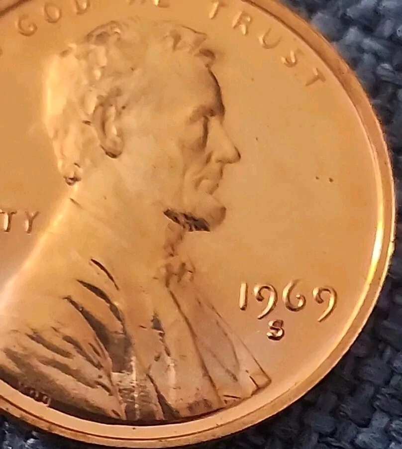 1969 S PROOF with DDO/DDR HIGH  GRADE  RD DOUBLING ON LINCOLN /IGW/U.S.A/ DATE/S - Image 3 of 4