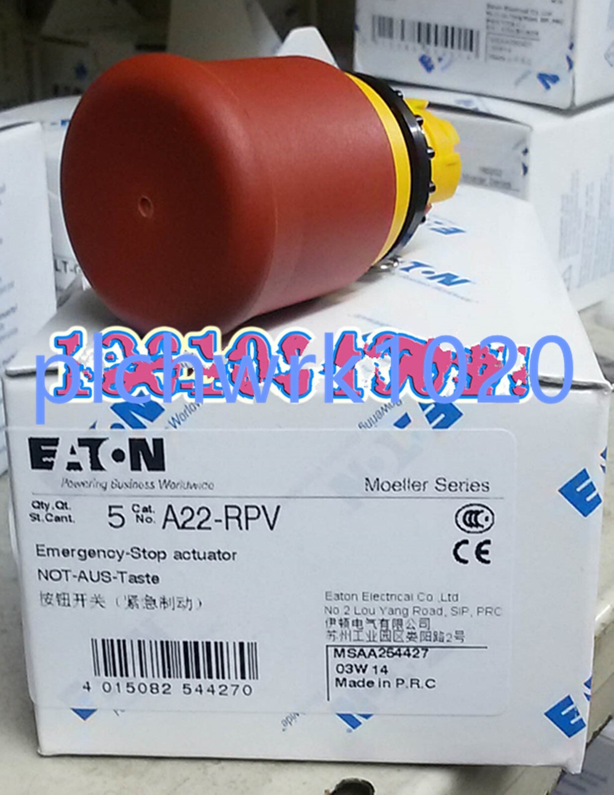 1 PCS NEW EATON emergency stop press torsion head A22-RPV